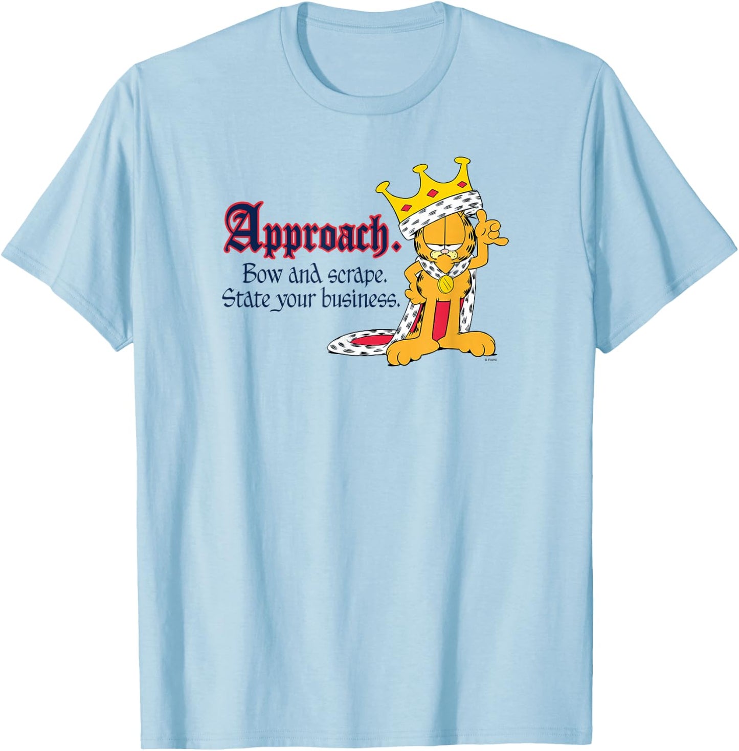 Garfield State Your Business T-Shirt - T-Shirt | Light Blue