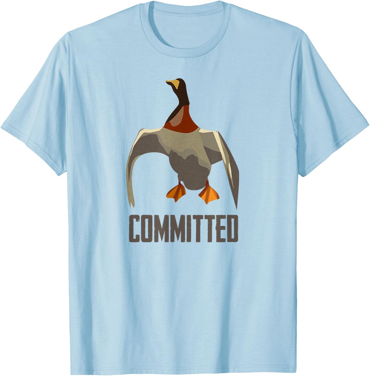 Committed Drake - Duck Hunting Shirt by Committed Waterfowl T-Shirt - T-Shirt | Light Blue