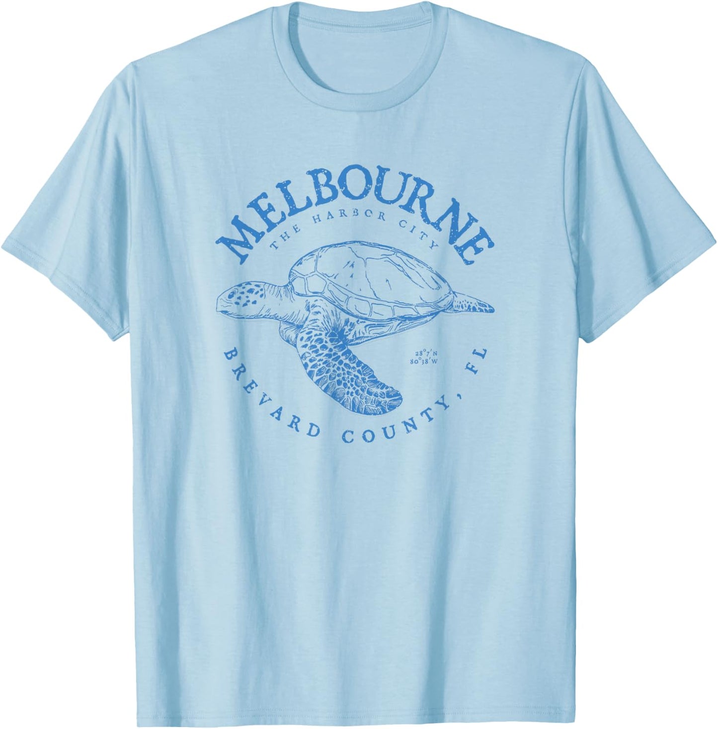 Loggerhead Melbourne Turtle Gift Florida and Palm Bay T-Shirt - T-Shirt | Light Blue