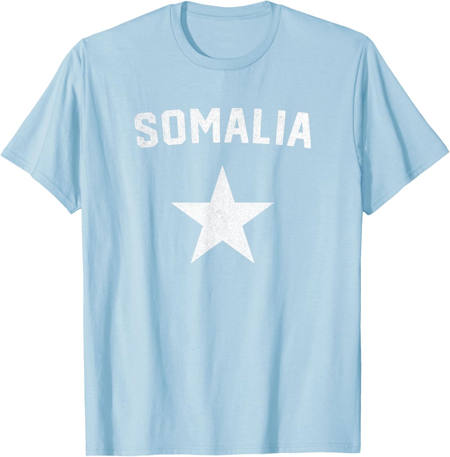 I Love Somalia Minimalist Somalian Flag T-Shirt - T-Shirt | Light Blue