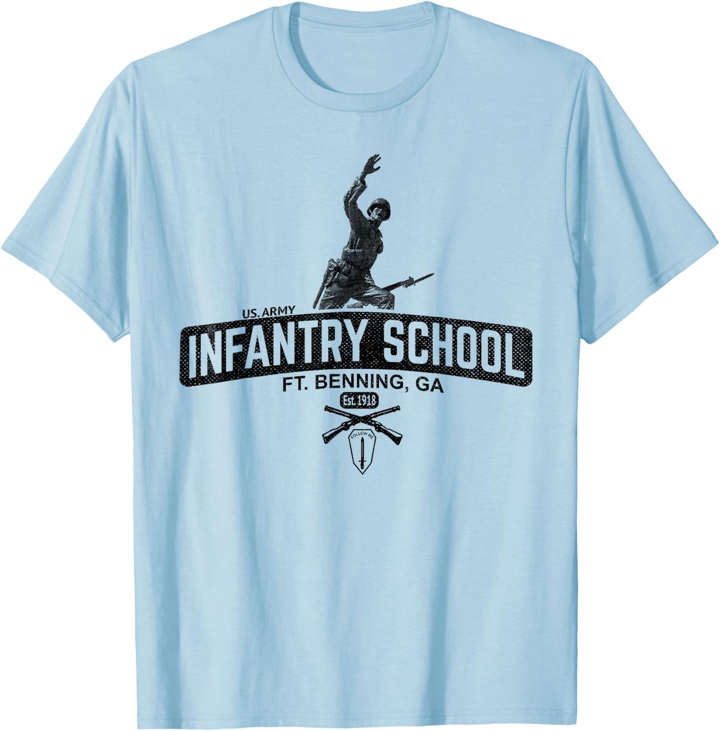 Army Infantry School - Fort Benning T-Shirt - T-Shirt | Light Blue