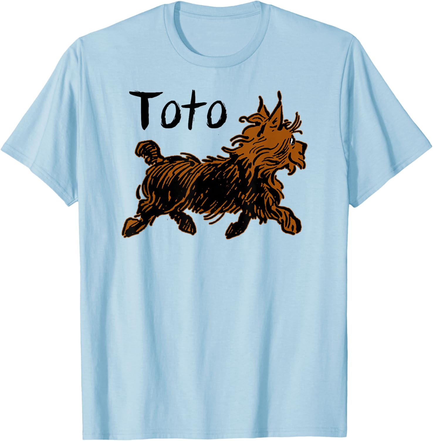 Retro Toto Wizard of OZ Dog Shirt Art Design-Funny Fairytale T-Shirt - T-Shirt | Light Blue