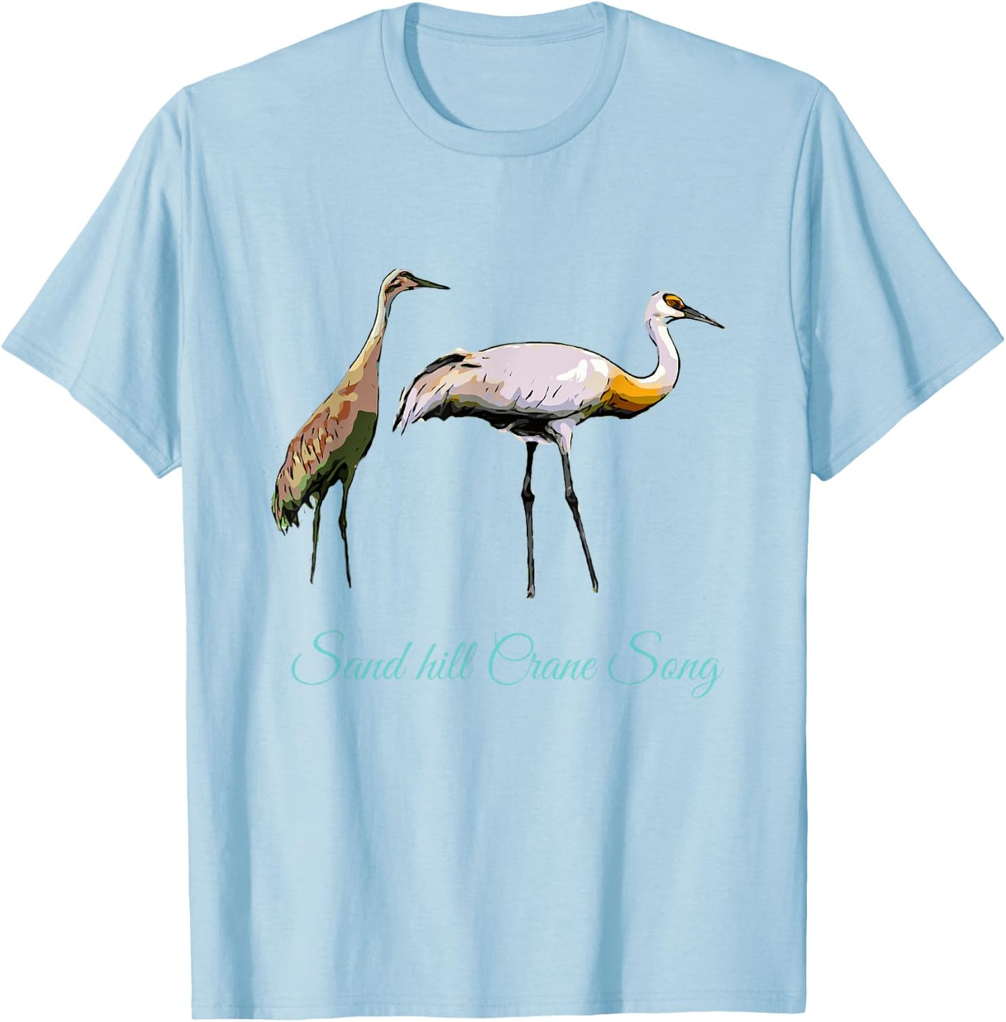 Sandhill Crane Dance T-Shirt - T-Shirt | Light Blue