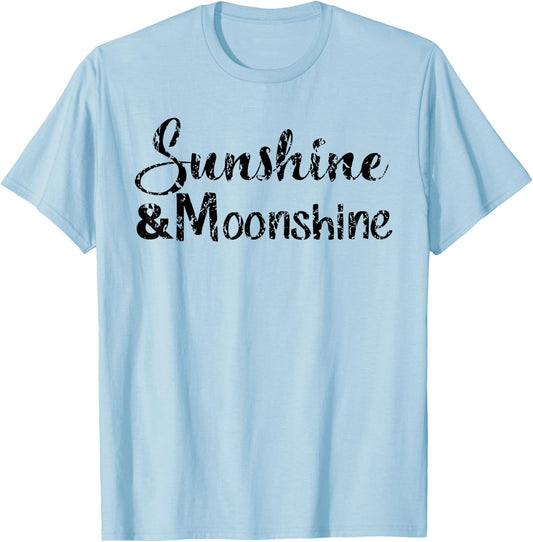Sunshine and Moonshine T-Shirt - T-Shirt | Light Blue