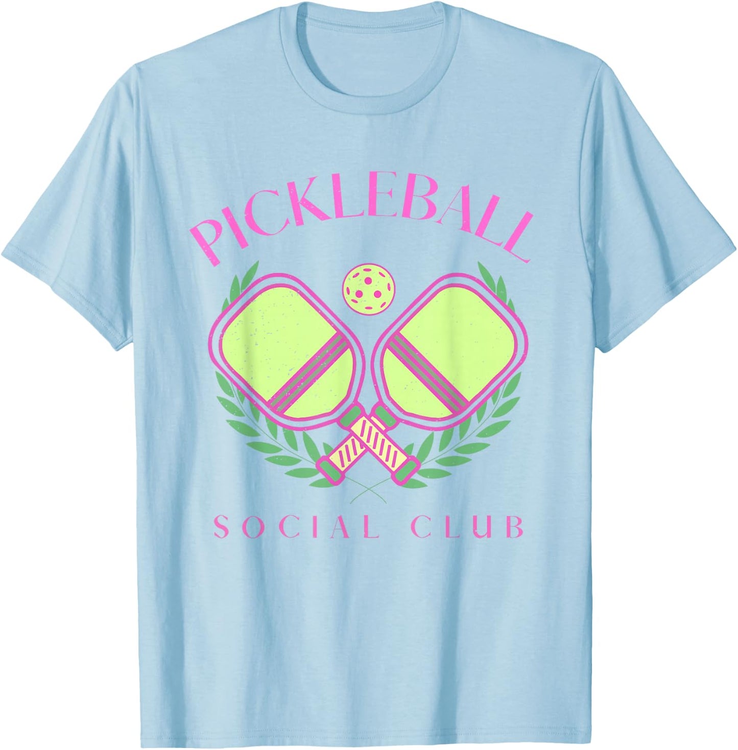 Coquette Pickleball Club Funny Pickleball Player Women Girls T-Shirt - T-Shirt | Light Blue