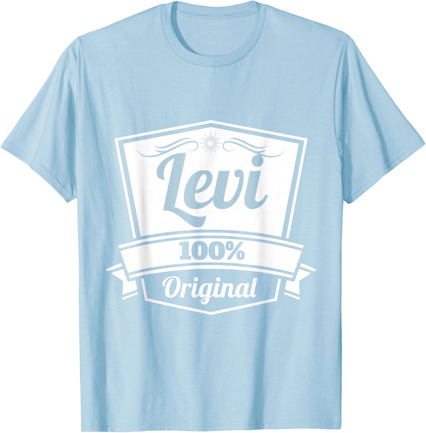 Levi Gift Shirt / Levi Personalized Name Birthday T-Shirt - T-Shirt | Light Blue