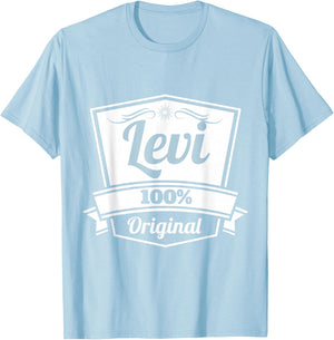 Levi Gift Shirt / Levi Personalized Name Birthday T-Shirt - T-Shirt | Light Blue