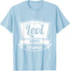 Levi Gift Shirt / Levi Personalized Name Birthday T-Shirt - T-Shirt | Light Blue