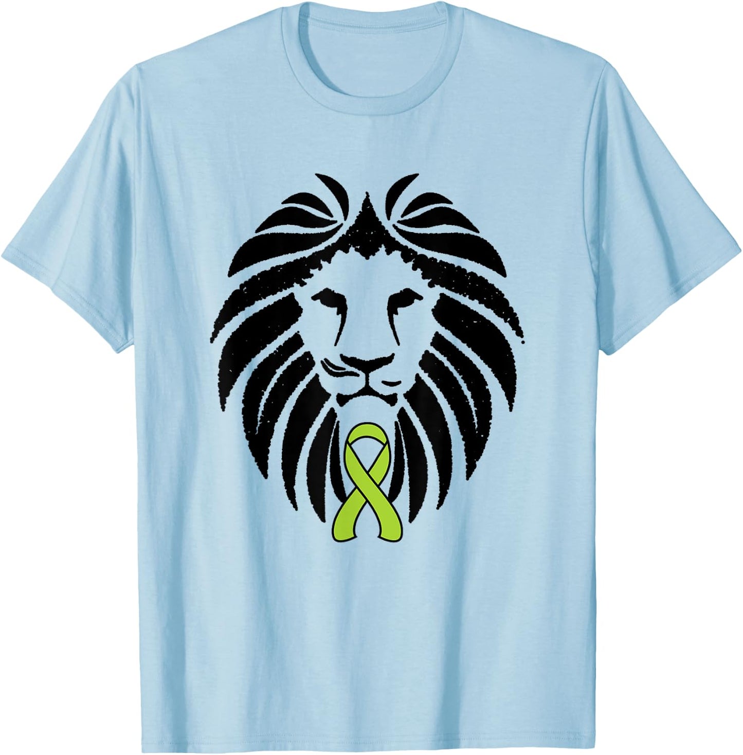 Mental Health Awareness Shirt Lion Awareness Ribbon S1 T-Shirt - T-Shirt | Light Blue