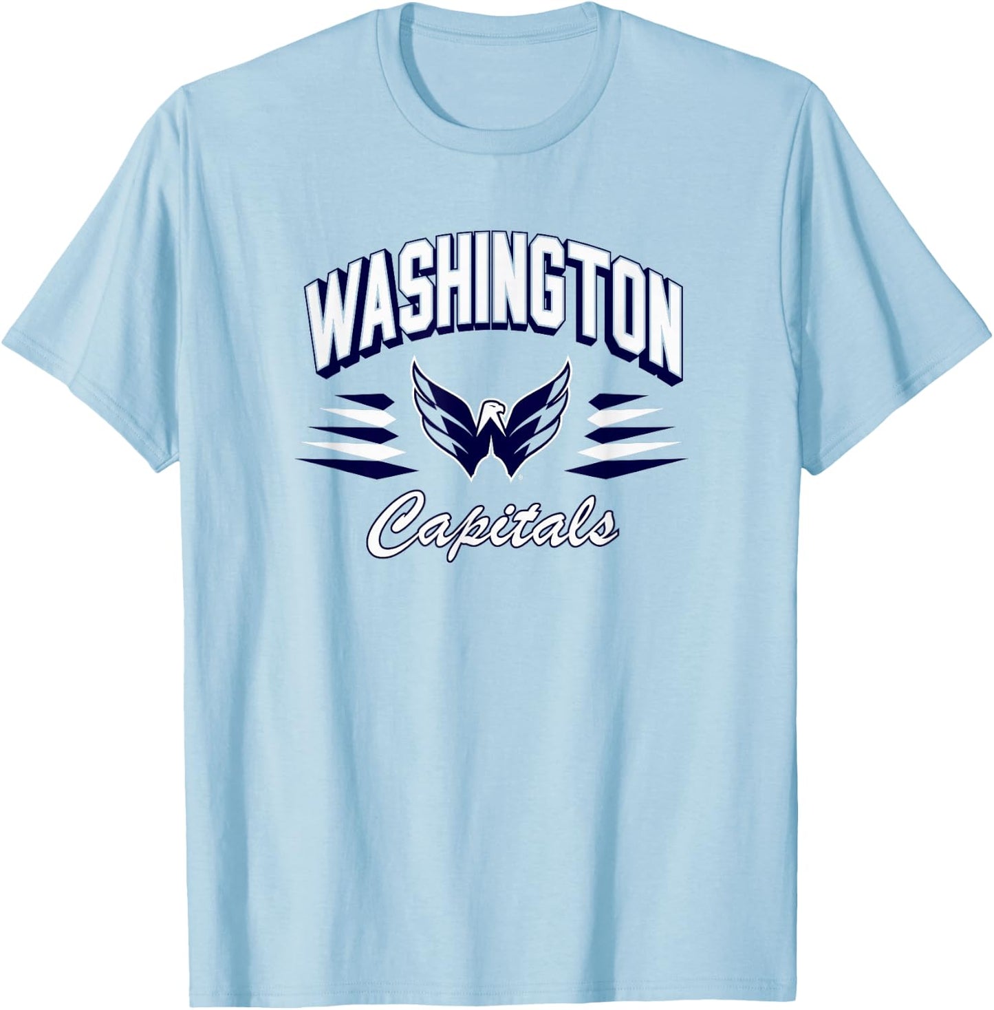 Washington Capitals Retro Diamond Red Officially Licensed T-Shirt - T-Shirt | Light Blue