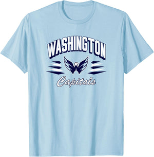 Washington Capitals Retro Diamond Red Officially Licensed T-Shirt - T-Shirt | Light Blue