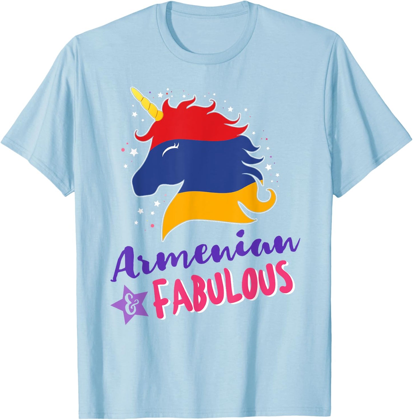 Armenia Armenian Unicorn T-Shirt - T-Shirt | Light Blue