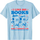 I Like Big Books and I Cannot Lie Funny Retro Mascot Books T-Shirt - T-Shirt | Light Blue
