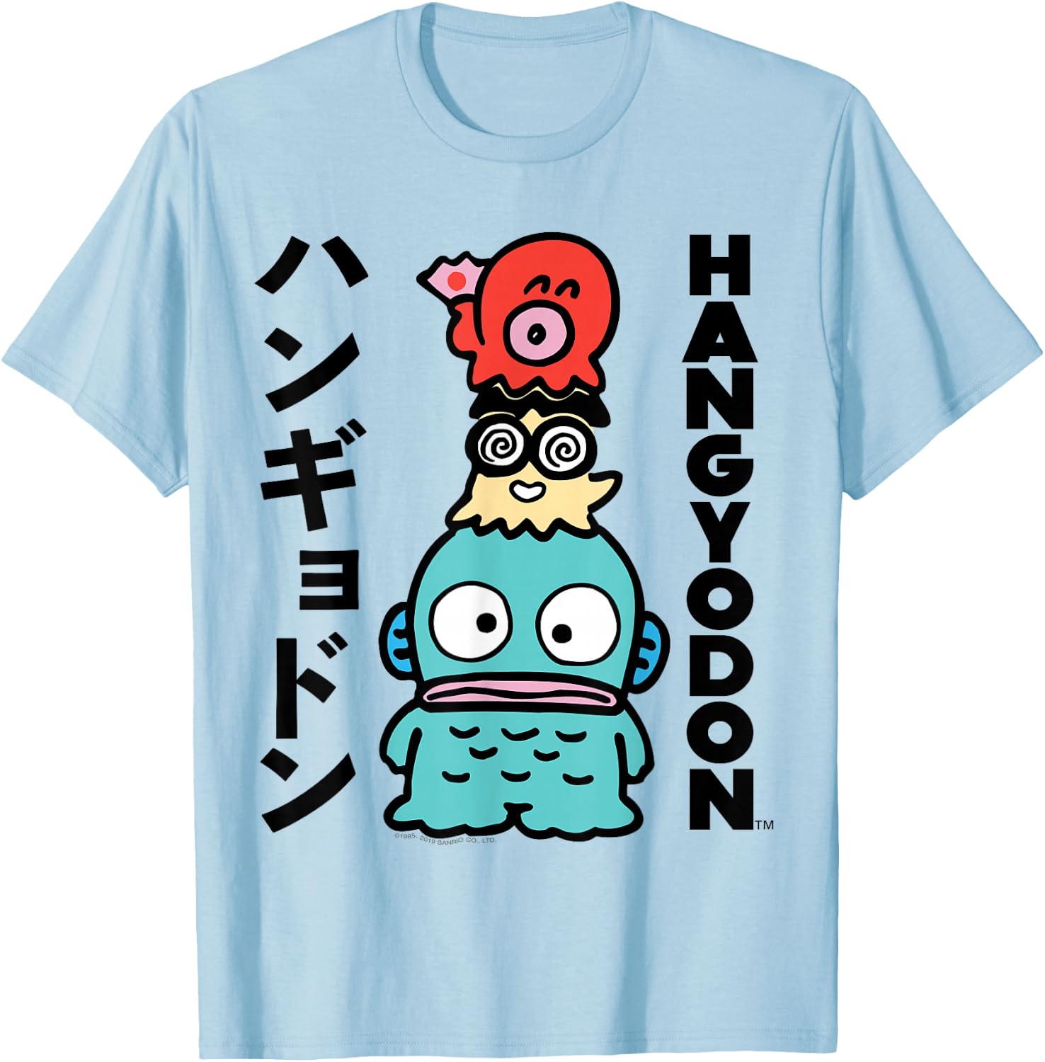 Sanrio Hangyodon Japanese Shirt T-Shirt - T-Shirt | Light Blue