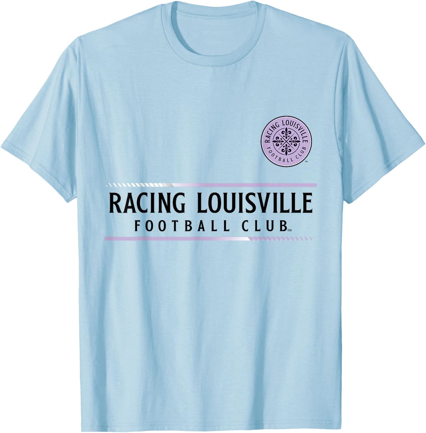 Officially Licensed Racing Louisville FC Soccer NWSL Apparel T-Shirt - T-Shirt | Light Blue