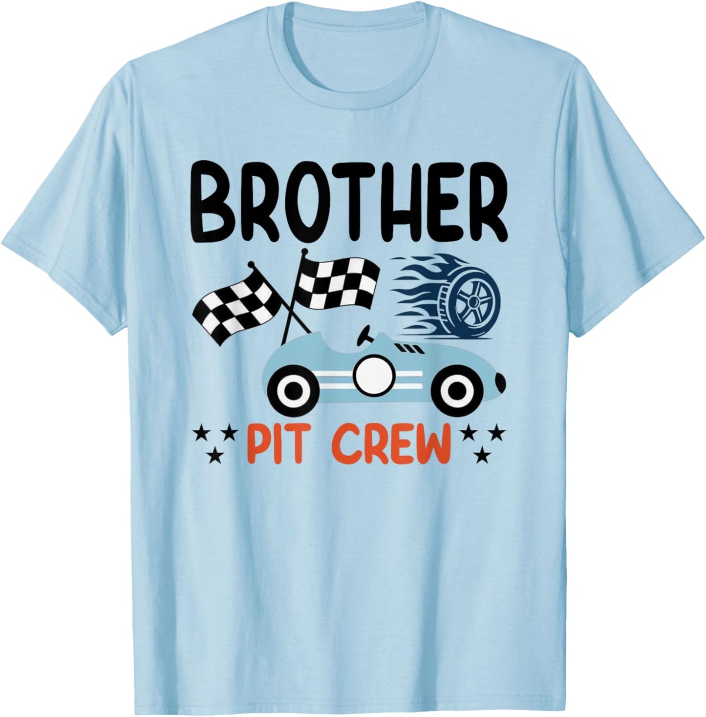 Race Car Birthday Party Racing Family Brother Pit Crew T-Shirt - T-Shirt | Light Blue