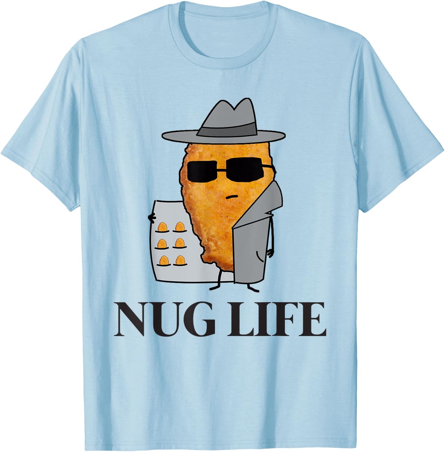 Nug Life Shirt Chicken Nugget Women Kid's T-Shirt - T-Shirt | Light Blue