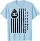 Oilfield Strong American Flag Pump Jack Distressed T-Shirt - T-Shirt | Light Blue