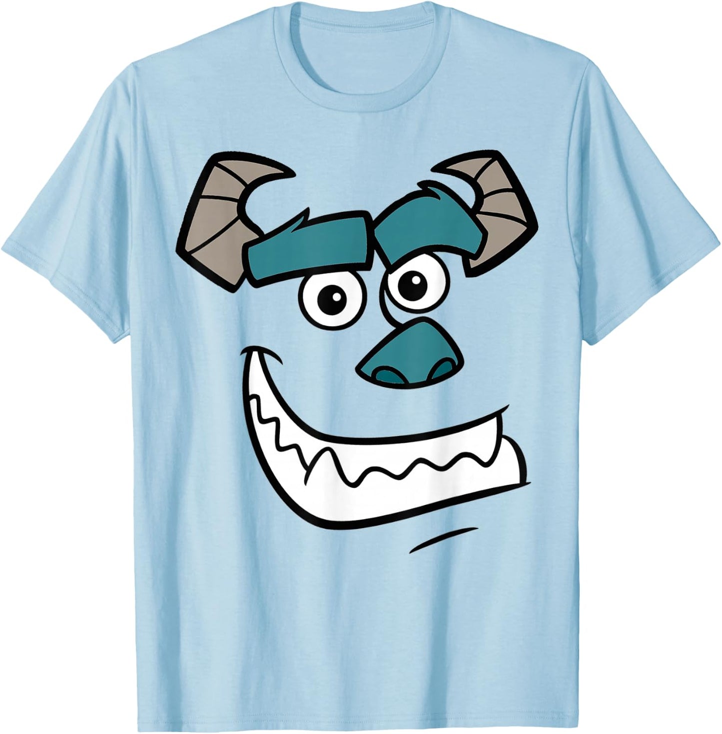 Disney Pixar Monsters, Inc. Halloween Sulley Face Costume T-Shirt - T-Shirt | Light Blue