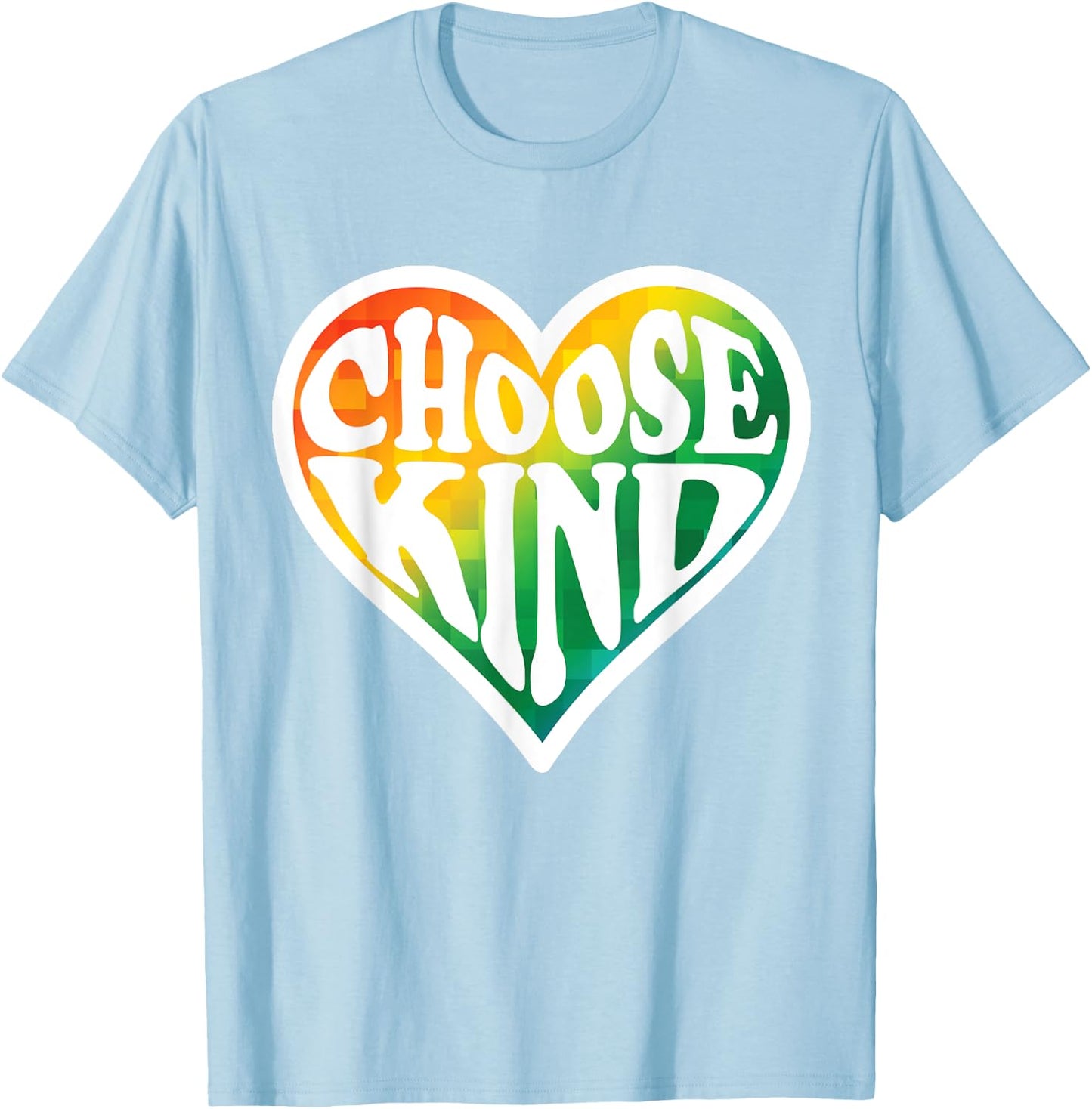 Rainbow Heart Teacher Choose Kind Gifts Women Kids T-Shirt - T-Shirt | Light Blue