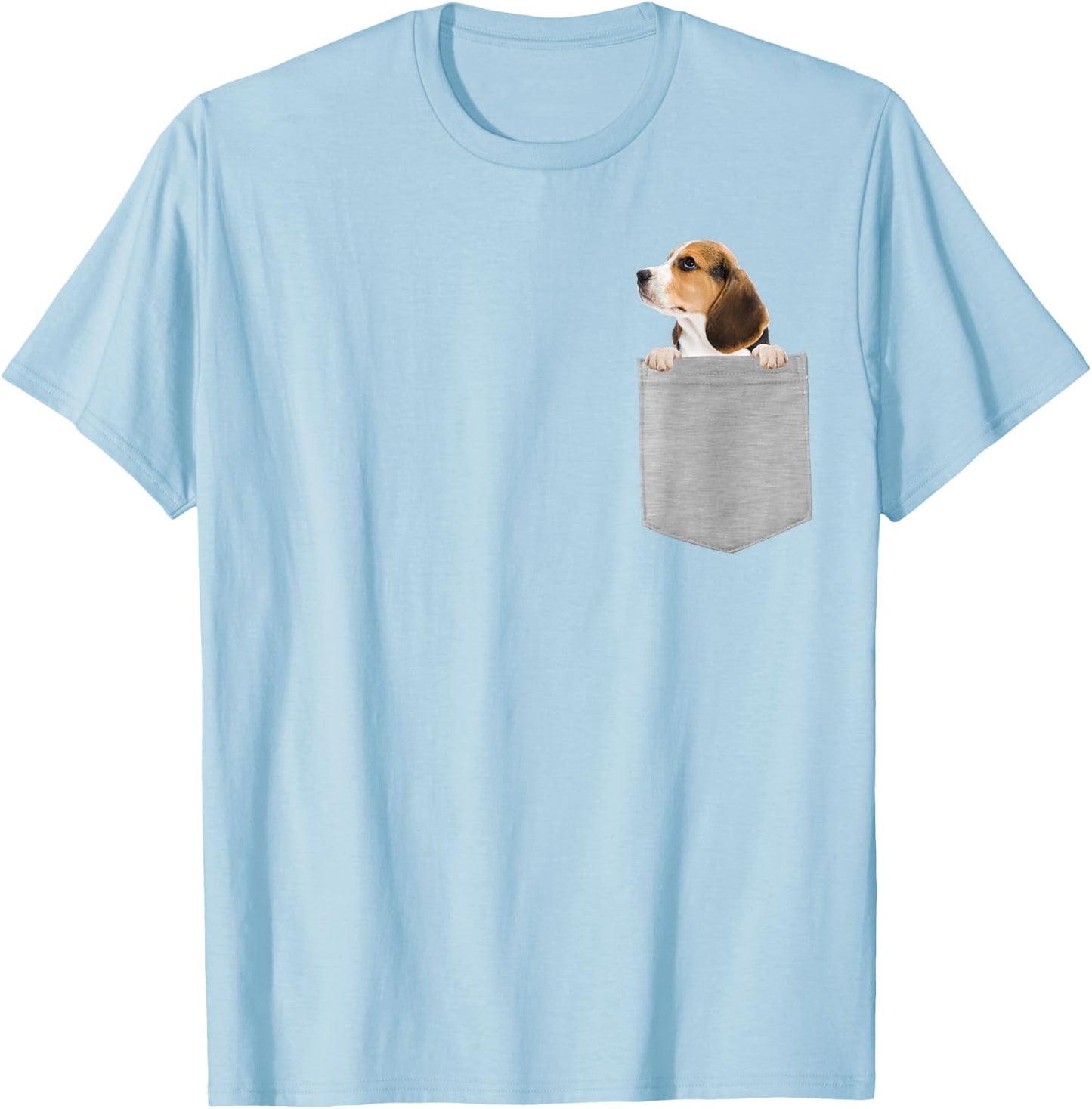 Dog in Your Pocket Beagle Puppy T-Shirt - T-Shirt | Light Blue