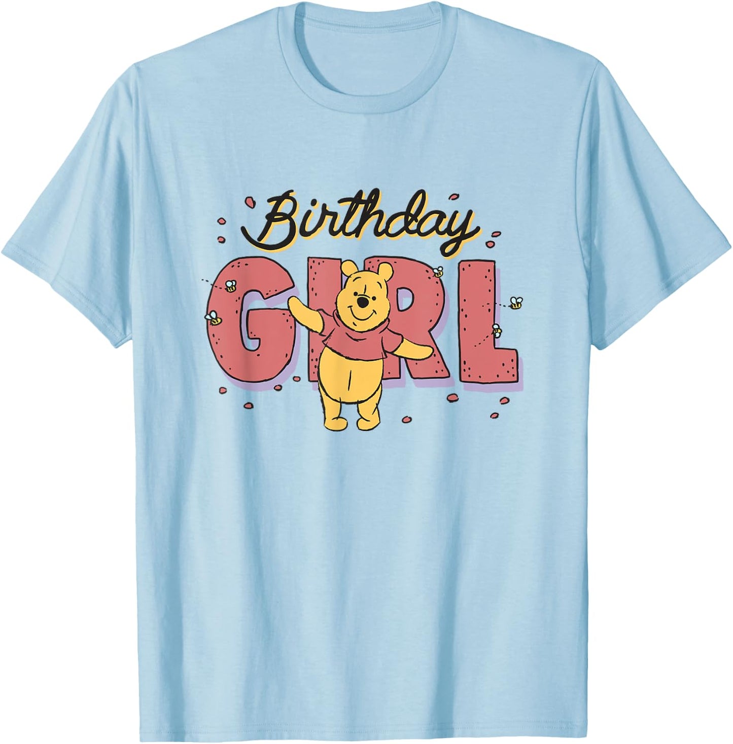 Disney Winnie the Pooh Birthday Girl Buzzing Bees T-Shirt - T-Shirt | Light Blue