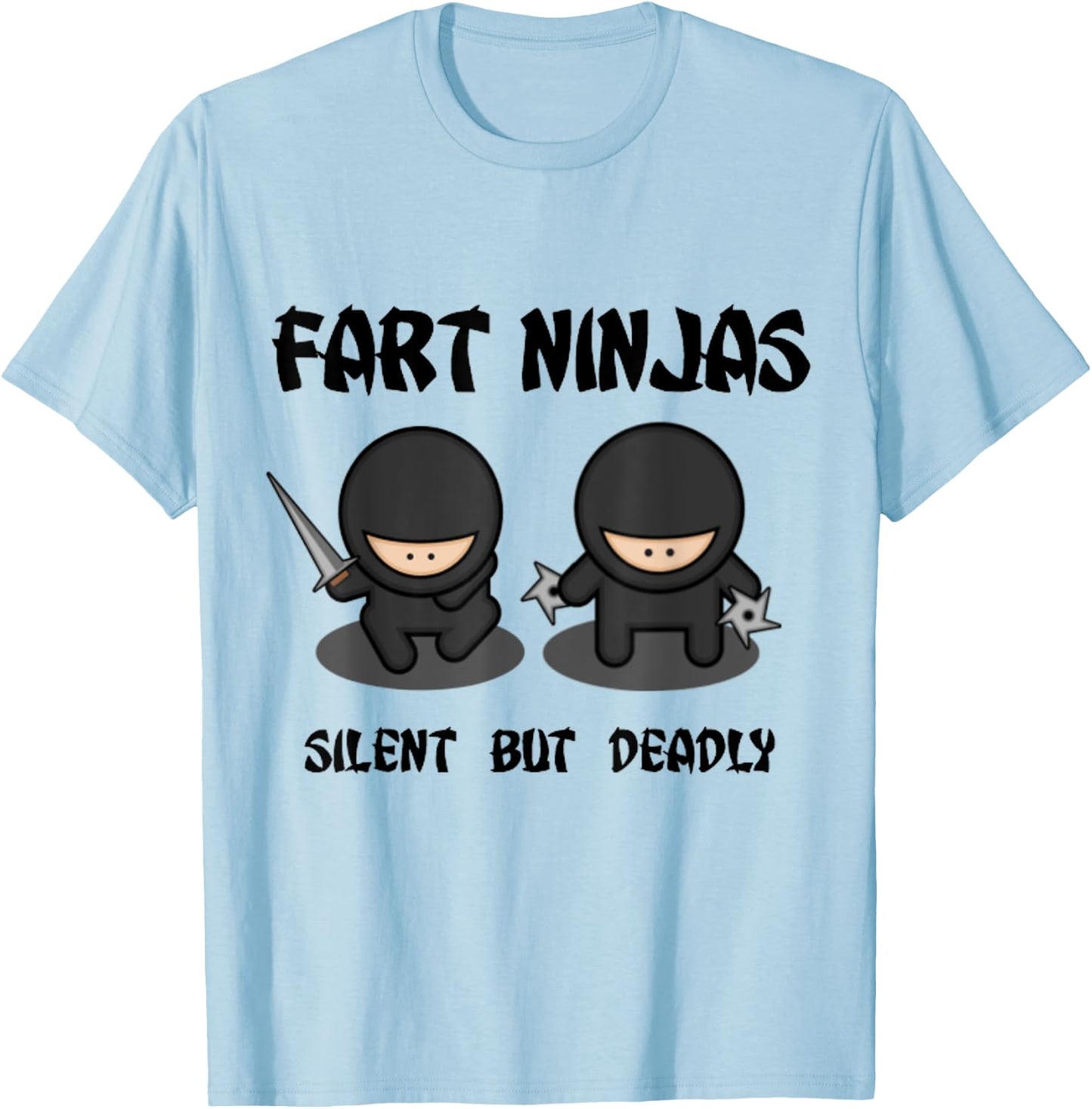 Fart Ninjas Silent but Deadly Funny Men Kids T-Shirt - T-Shirt | Light Blue