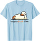 Unproducktive Lazy Duck Cartoon Design T-Shirt - T-Shirt | Light Blue