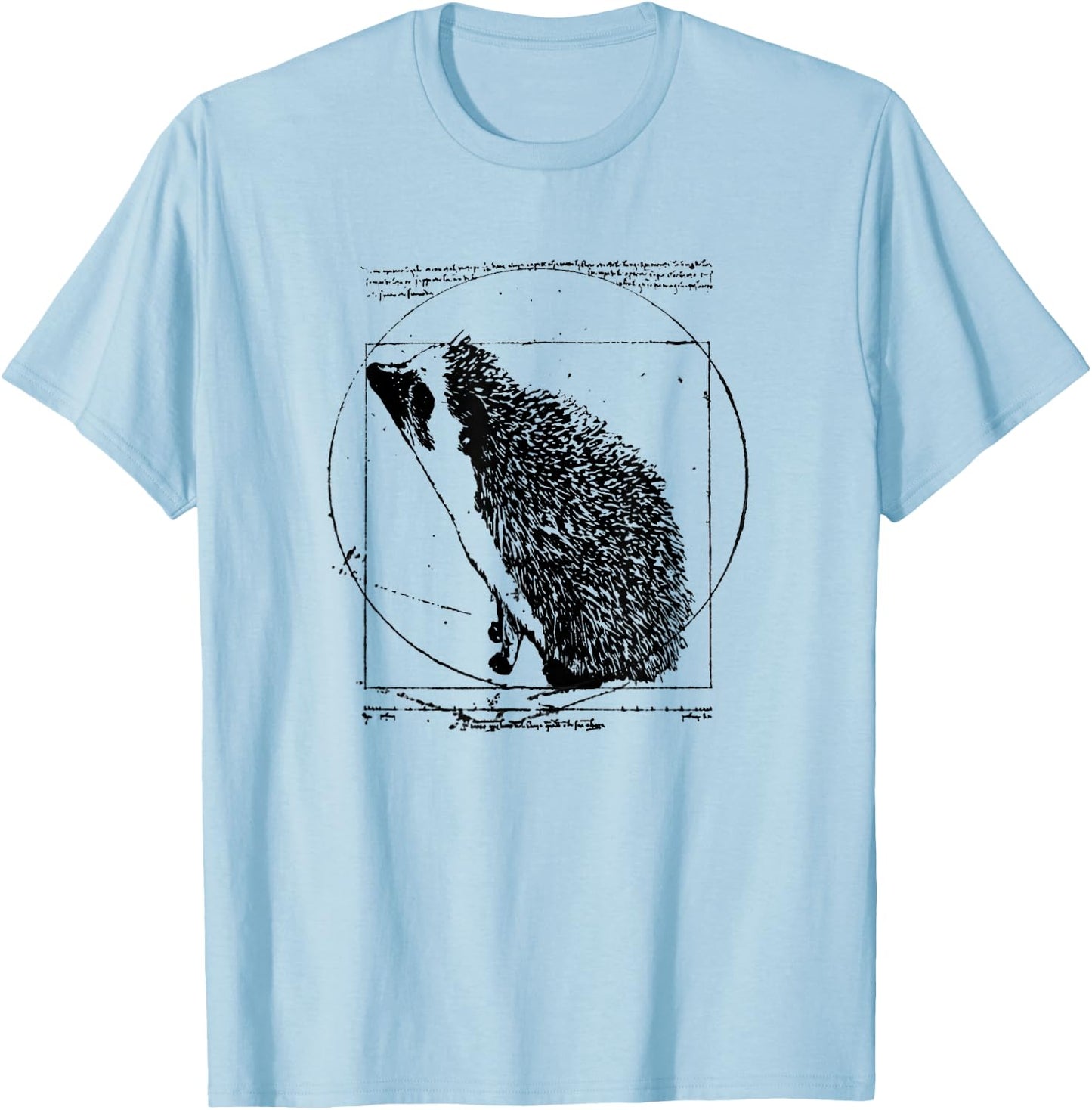 Hedgehog Shirt: Vitruvian Hedgehog A Vintage Classic T-Shirt - T-Shirt | Light Blue