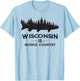 Musky Fishing - Wisconsin Is Muskie Country T-Shirt - T-Shirt | Light Blue