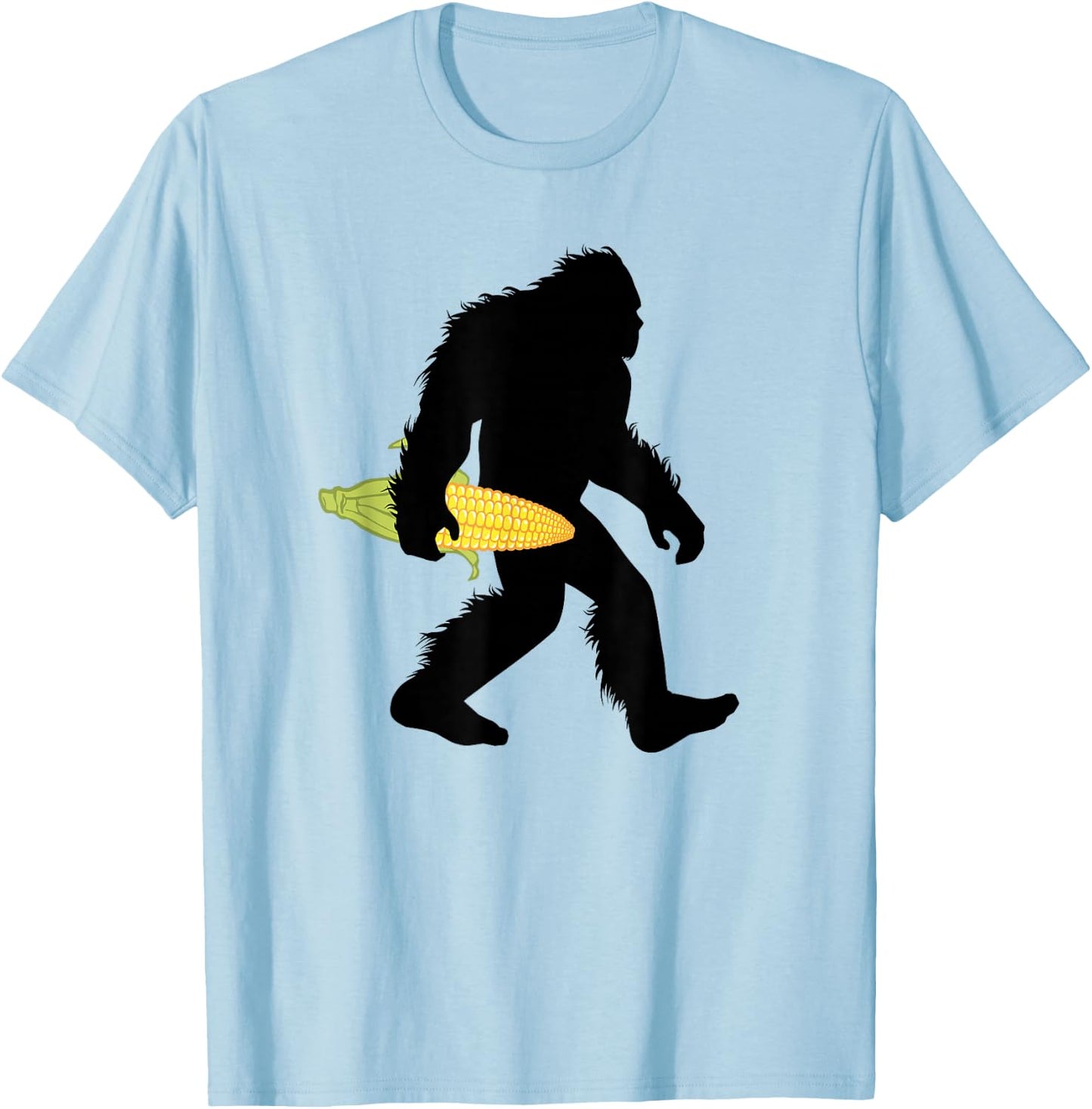 Bigfoot Corn , Maize Shucker Sasquatch Apparel T-Shirt - T-Shirt | Light Blue