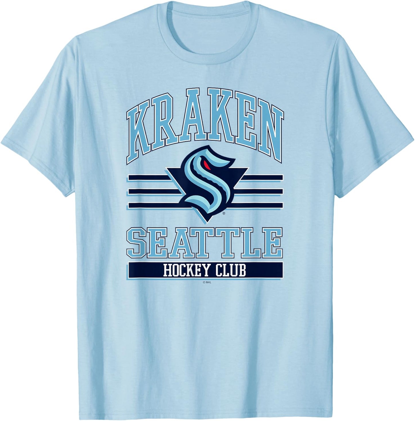 Seattle Kraken Hockey Club Gray Officially Licensed T-Shirt - T-Shirt | Light Blue