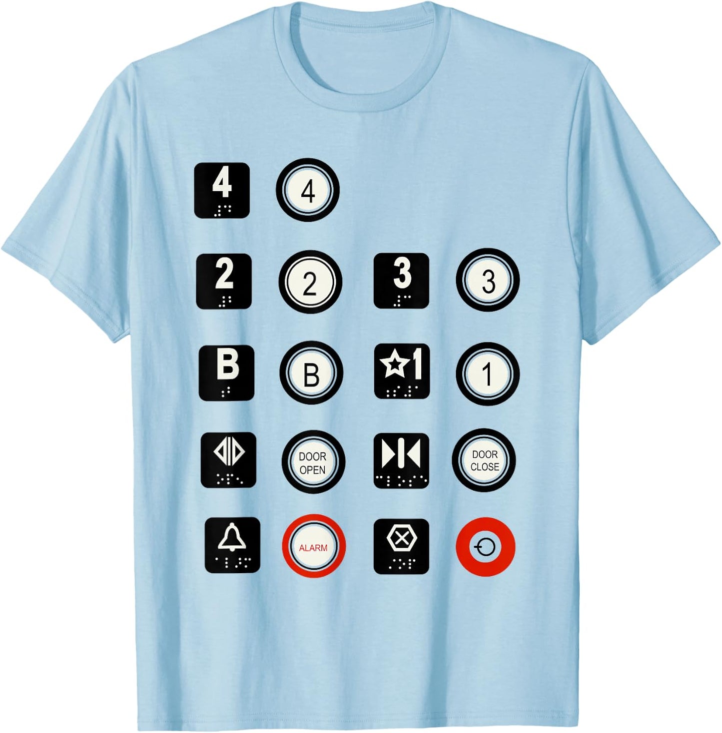 Elevator Elevator Buttons T-Shirt - T-Shirt | Light Blue