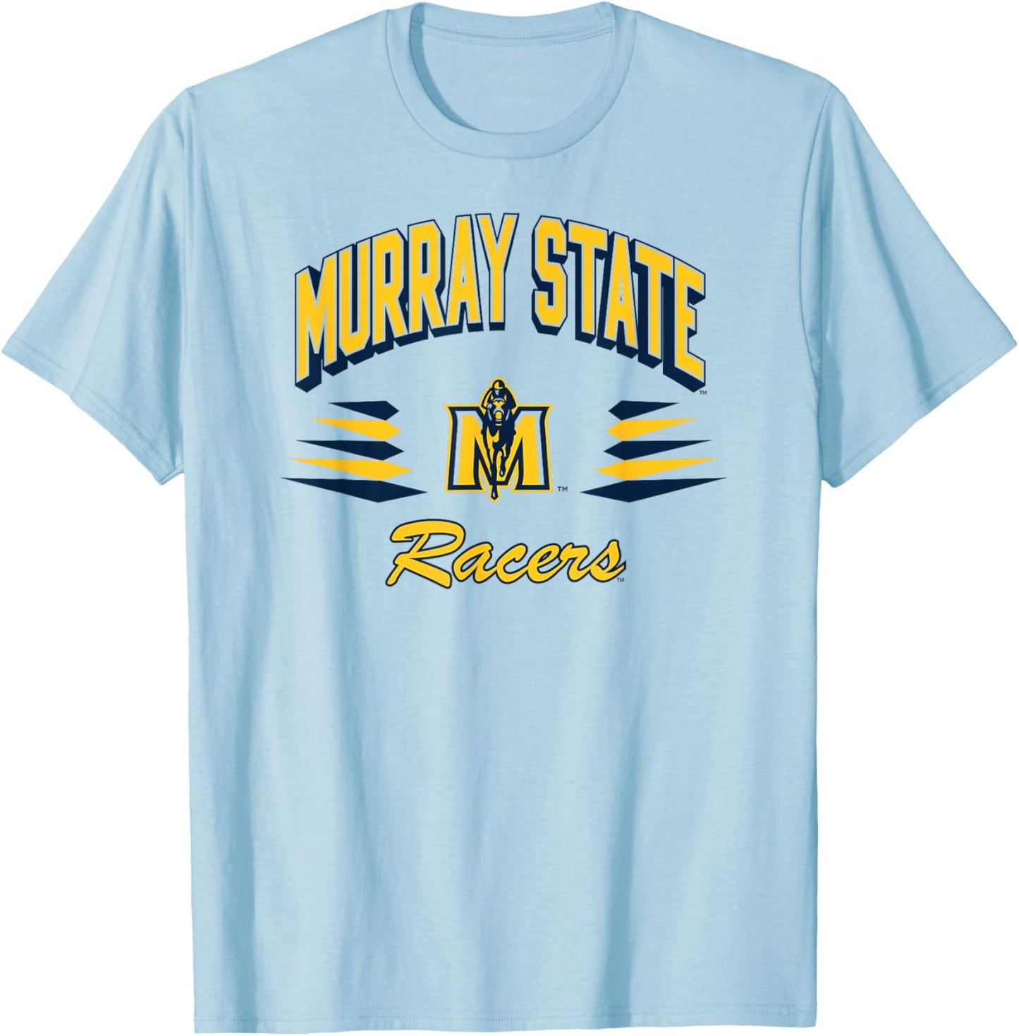 Murray State Racers Retro Diamond White Officially Licensed T-Shirt - T-Shirt | Light Blue