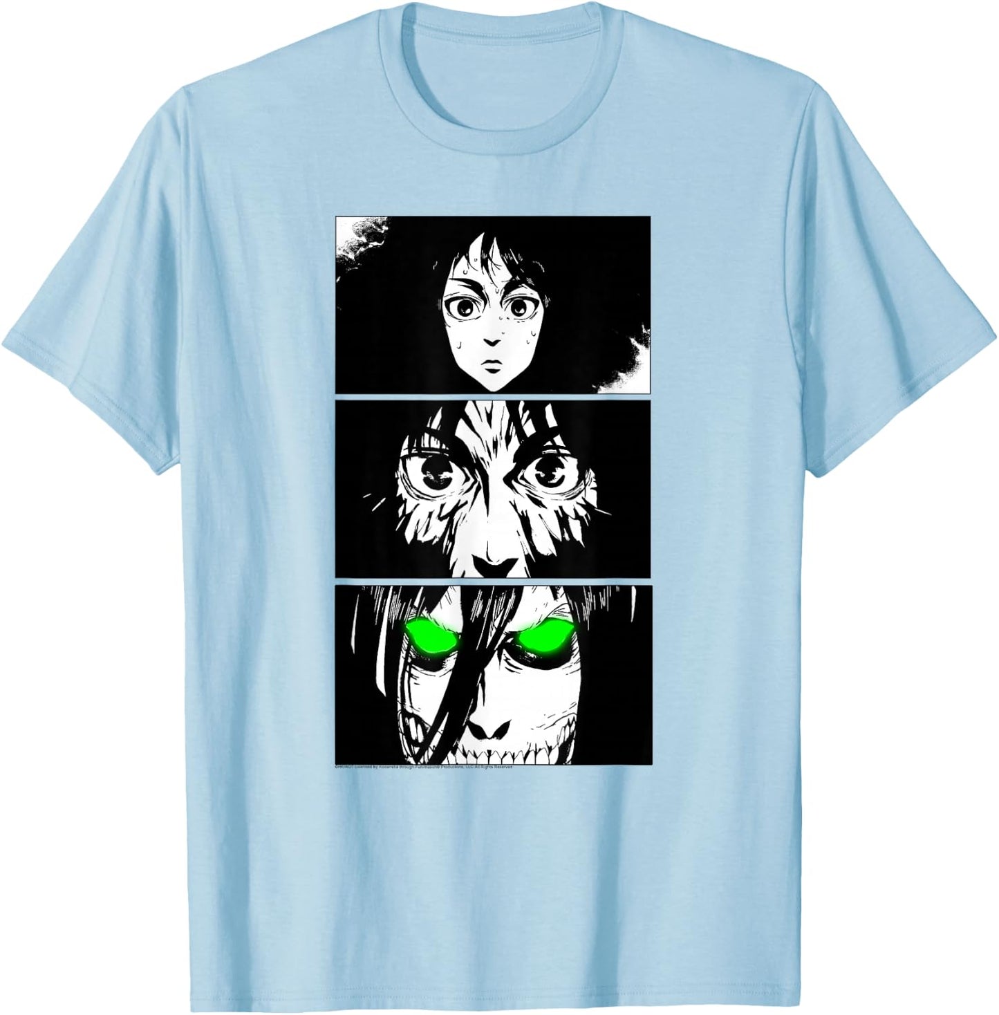 Attack on Titan Transformation to Titan Anime T-Shirt - T-Shirt | Light Blue