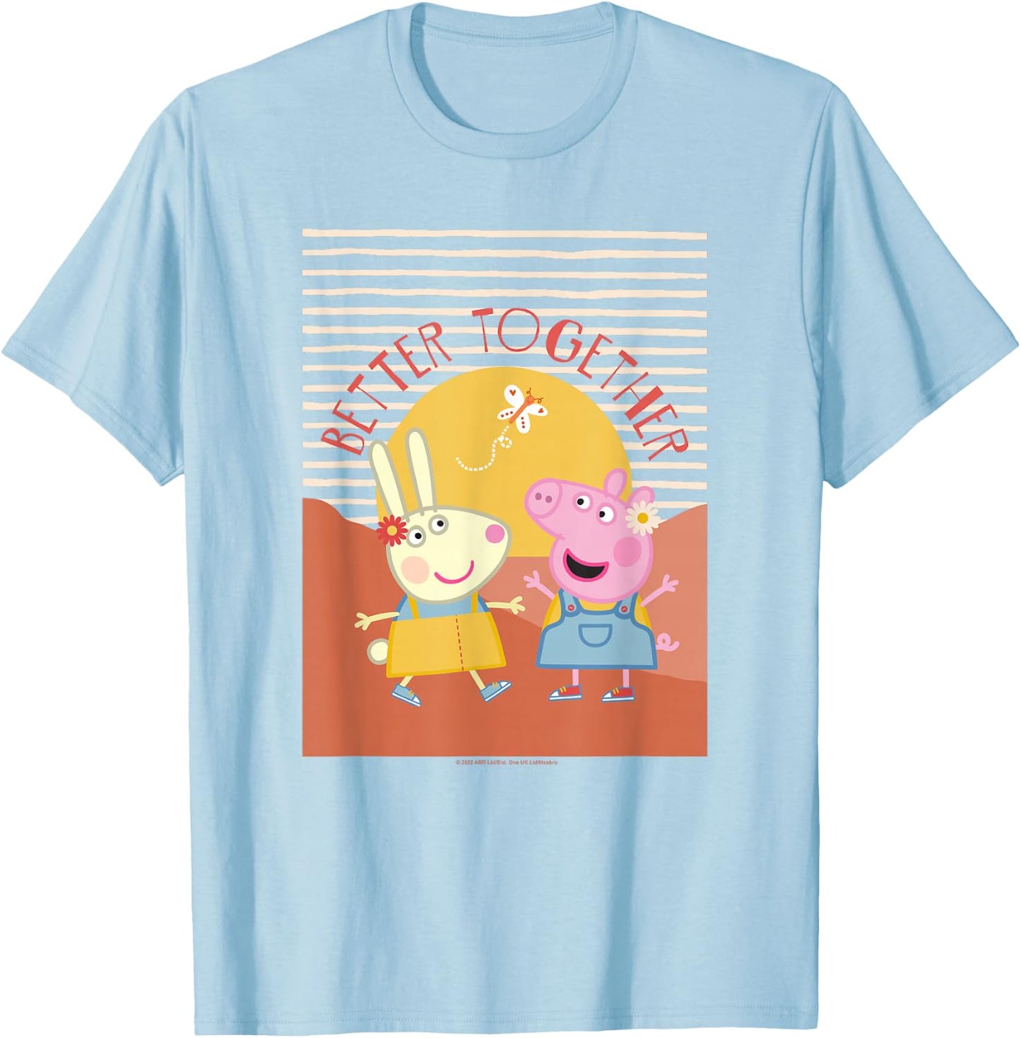 Peppa Pig Better Together Rebecca Rabbit Retro Portrait T-Shirt - T-Shirt | Light Blue