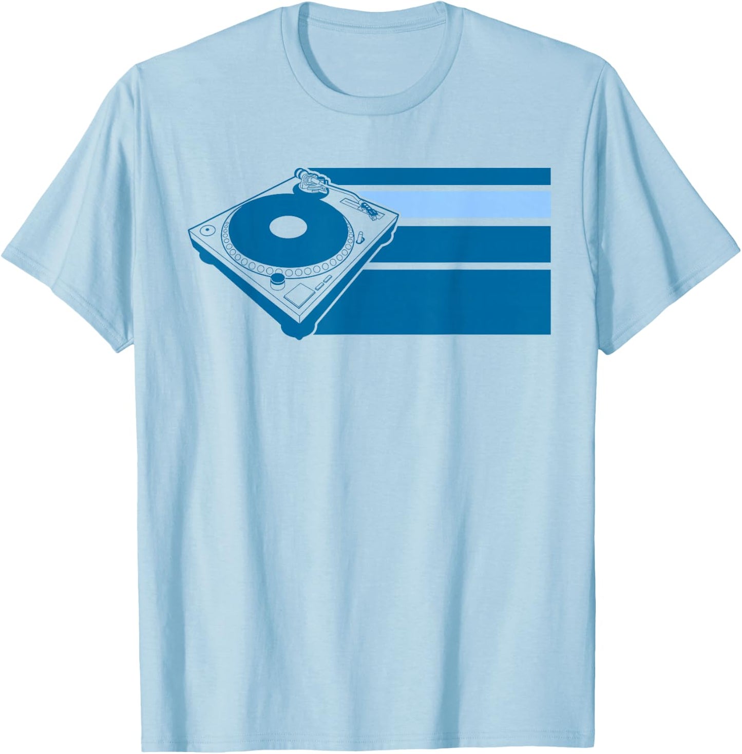 DJ Turntable Blue T-Shirt - T-Shirt | Light Blue