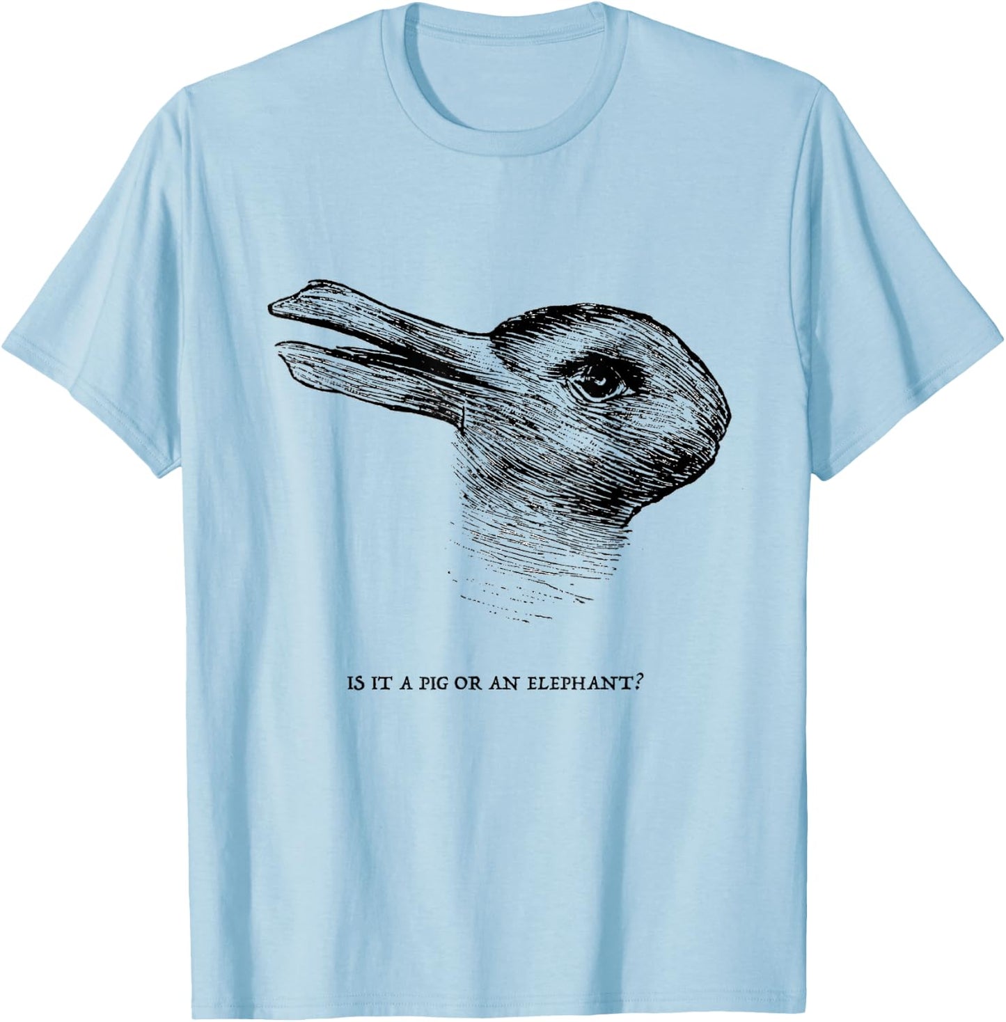 Optical illusion shirt: duck rabbit shirt T-Shirt - T-Shirt | Light Blue