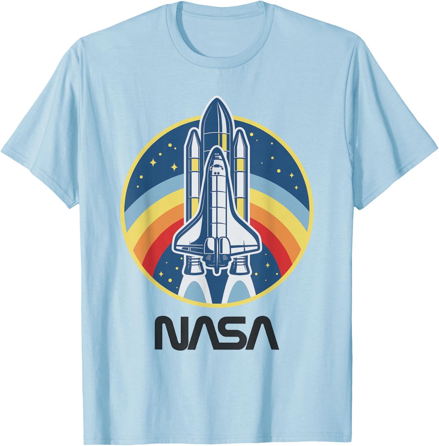 NASA Space Shuttle Rainbow T-Shirt - T-Shirt | Light Blue