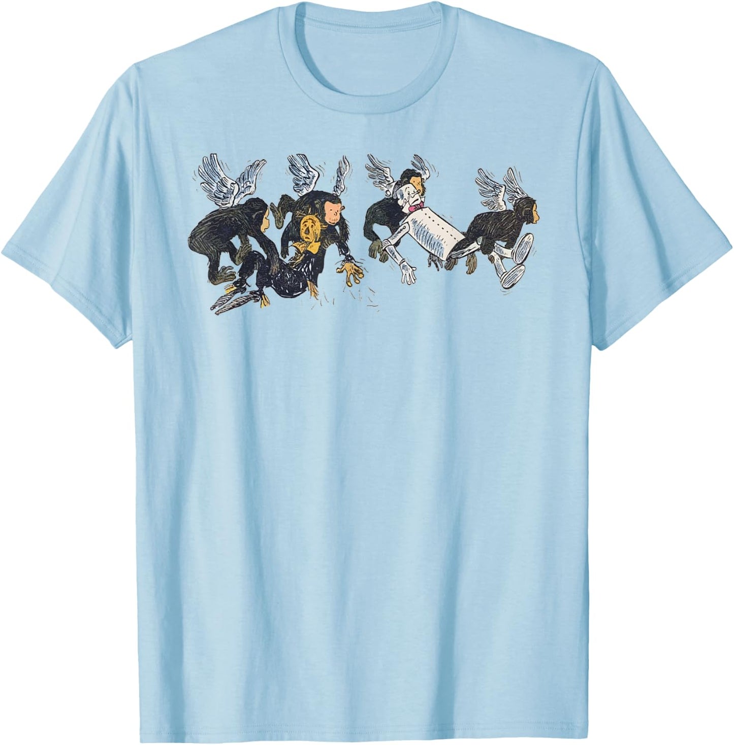 Flying Monkeys - Wizard of OZ Tin Man Scarecrow T-Shirt - T-Shirt | Light Blue