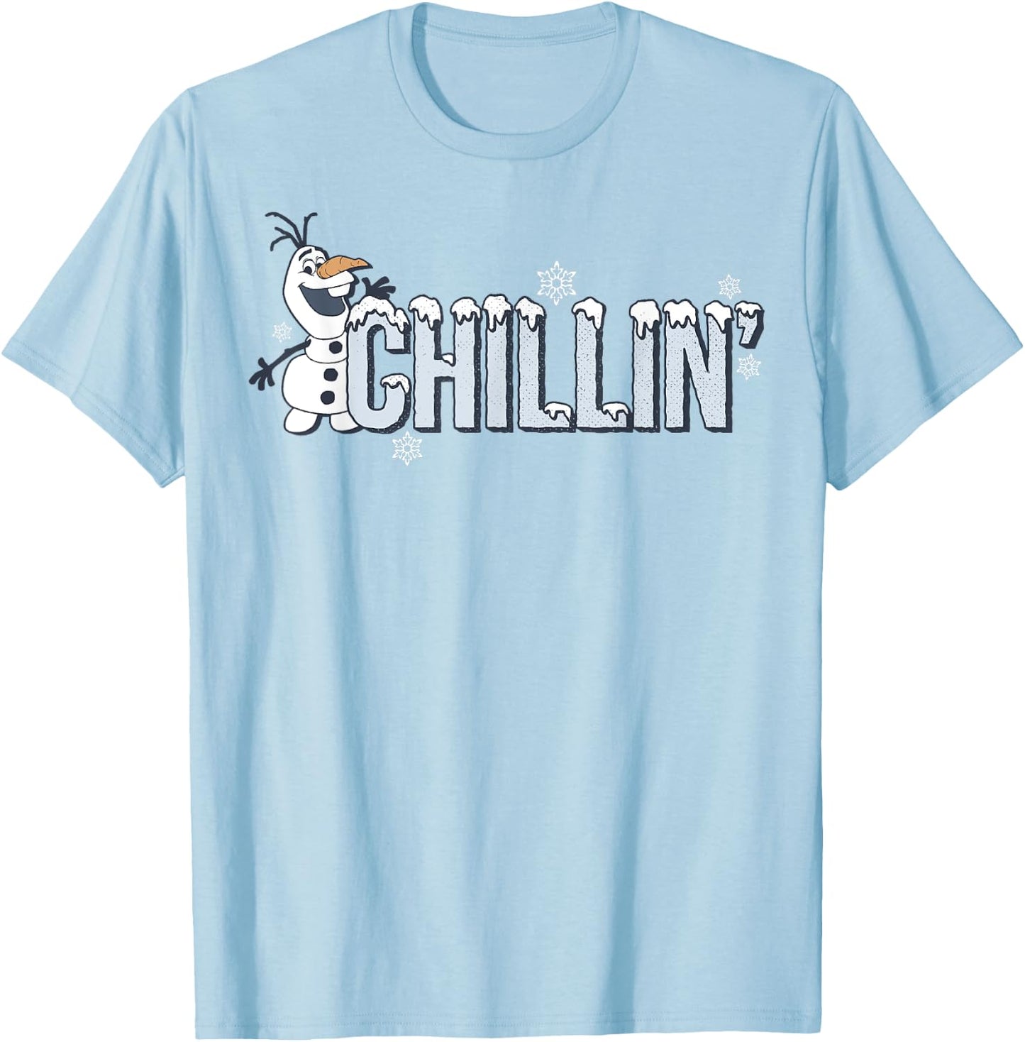 Disney Frozen Olaf Chillin' Snowflakes Portrait T-Shirt - T-Shirt | Light Blue
