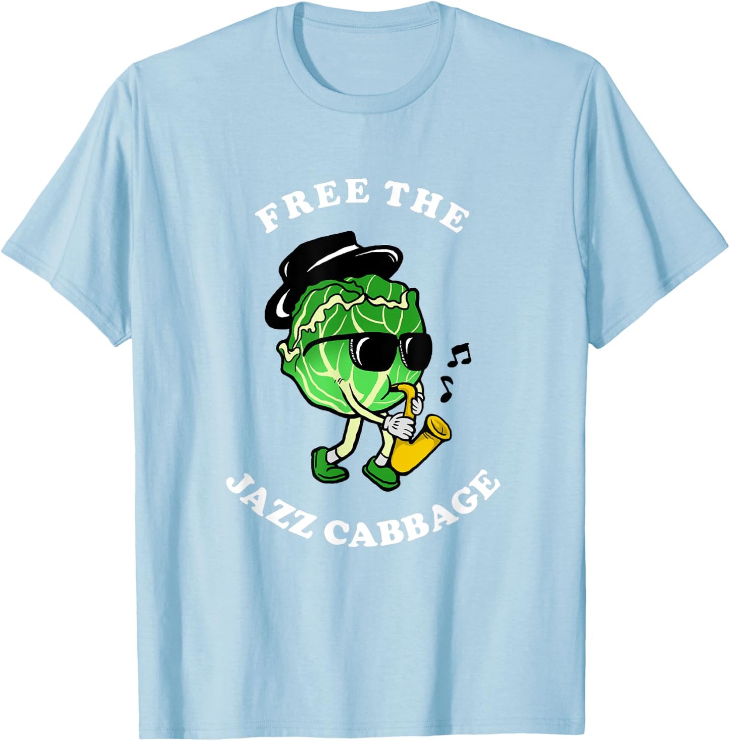 Free The Jazz Cabbage - Jazz Cabbage Meme T-Shirt - T-Shirt | Light Blue