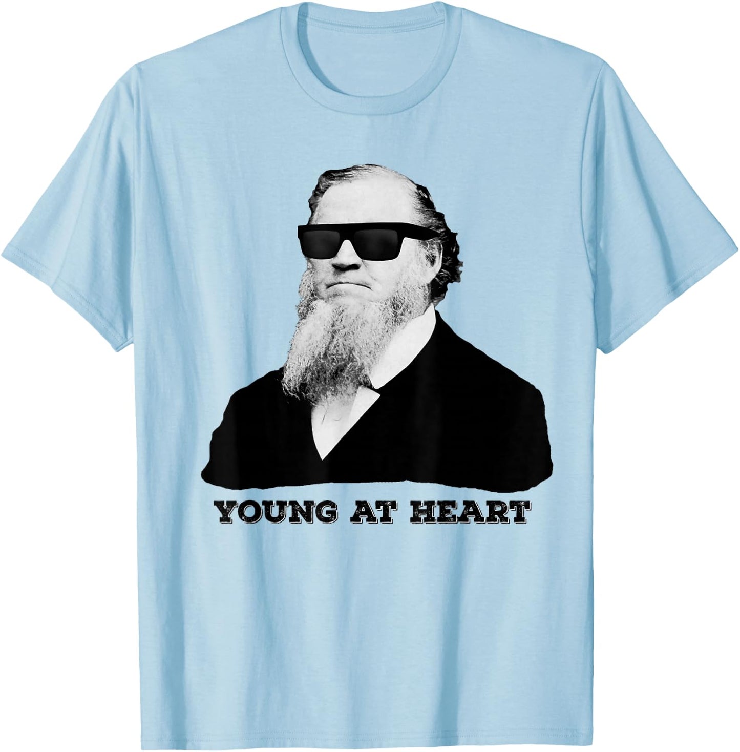 Brigham Young Heart Sunglasses Funny LDS T-Shirt - T-Shirt | Light Blue