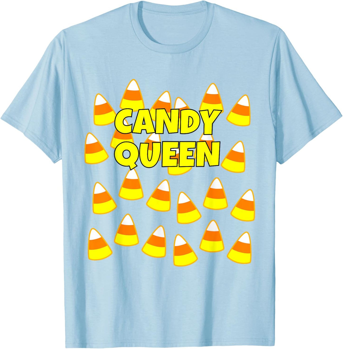 Halloween Candy Corn shirt: Candy Queen T-Shirt - T-Shirt | Light Blue