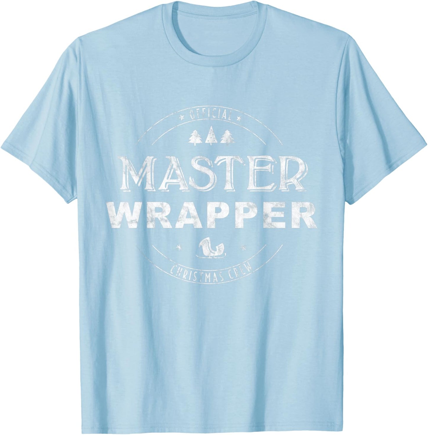 Master Wrapper Christmas Crew - Red T-Shirt - T-Shirt | Light Blue