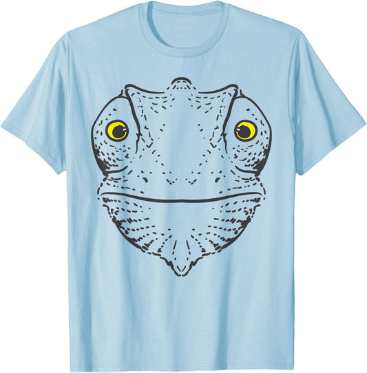 Chameleon Face Funny Lazy DIY Costume Easy Halloween T-Shirt - T-Shirt | Light Blue