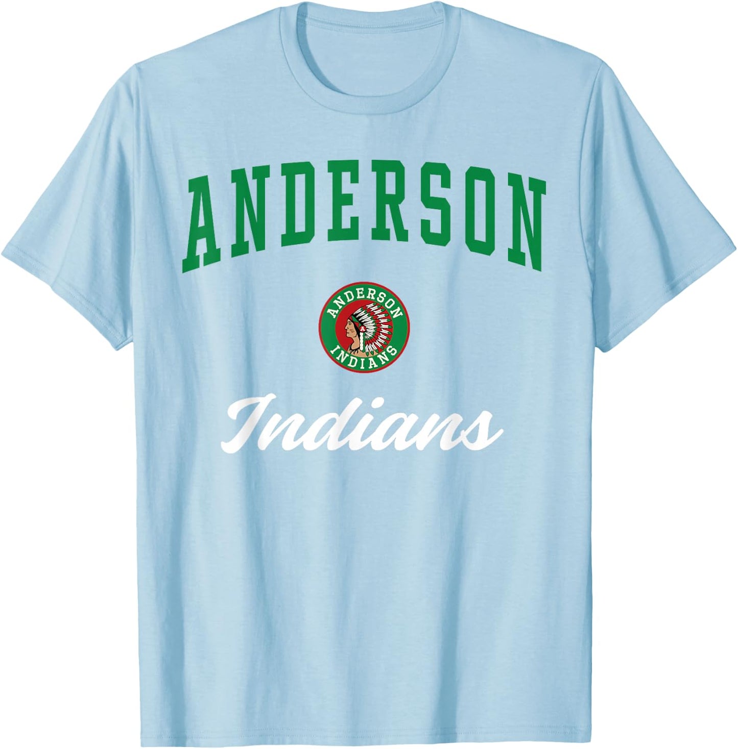 Anderson High School Indians T-Shirt - T-Shirt | Light Blue