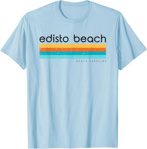 Retro Edisto Beach South Carolina Vintage Design T-Shirt - T-Shirt | Light Blue