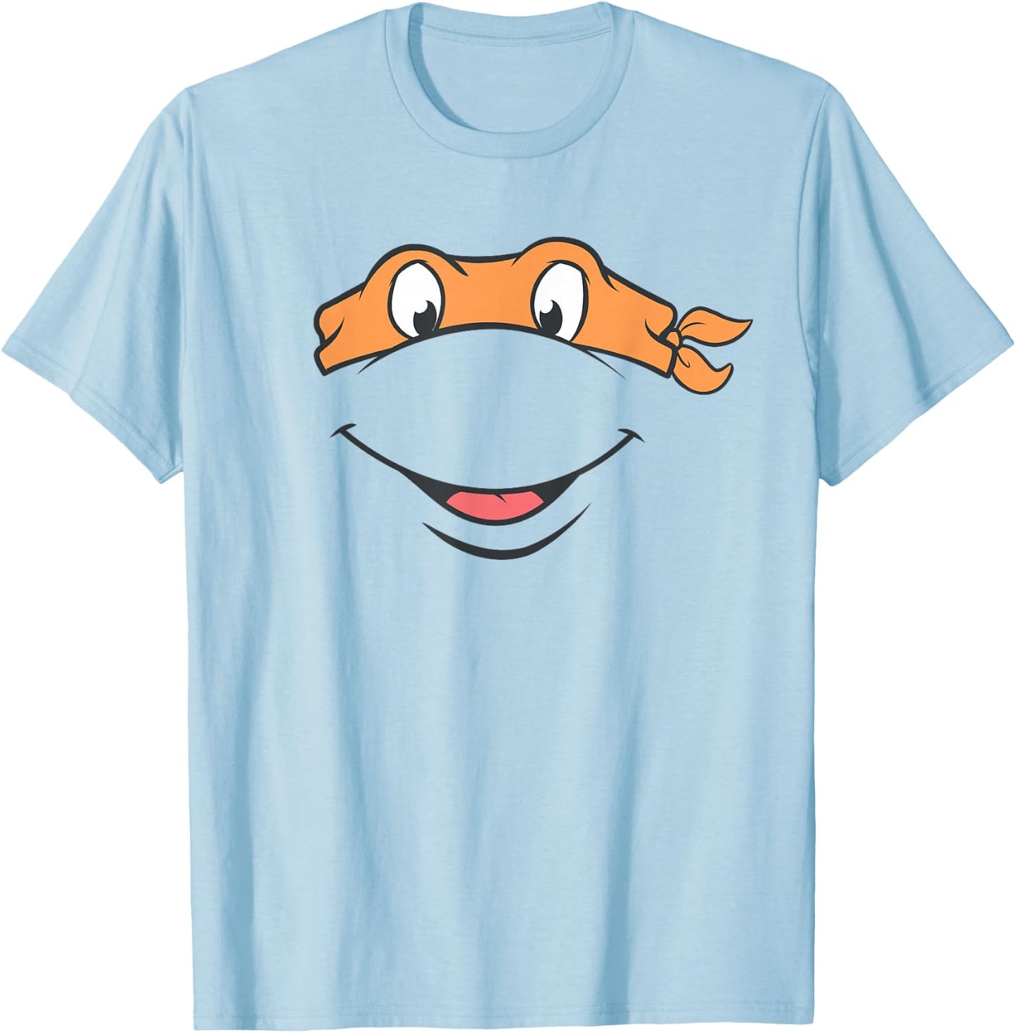 Teenage Mutant Ninja Turtles Michaelangelo Big Face Costume T-Shirt - T-Shirt | Light Blue
