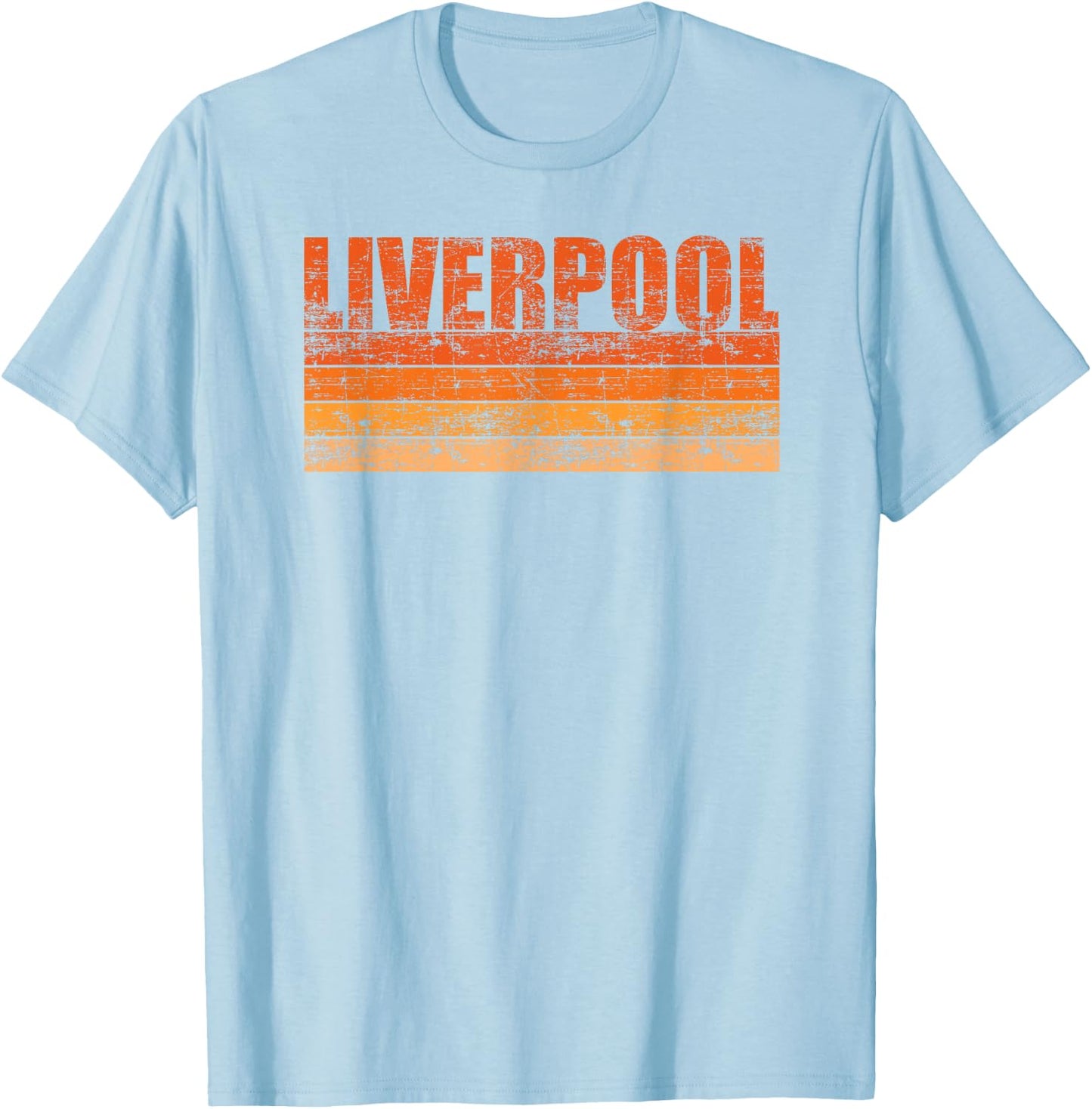 Liverpool Shirt Vintage Retro England T-Shirt - T-Shirt | Light Blue